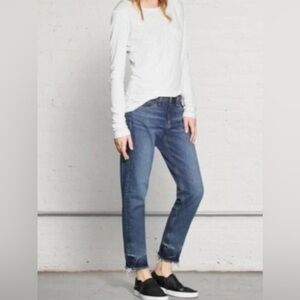 Rag & Bone Boyfriend Jeans Sz 26 in Chambers Raw Hem